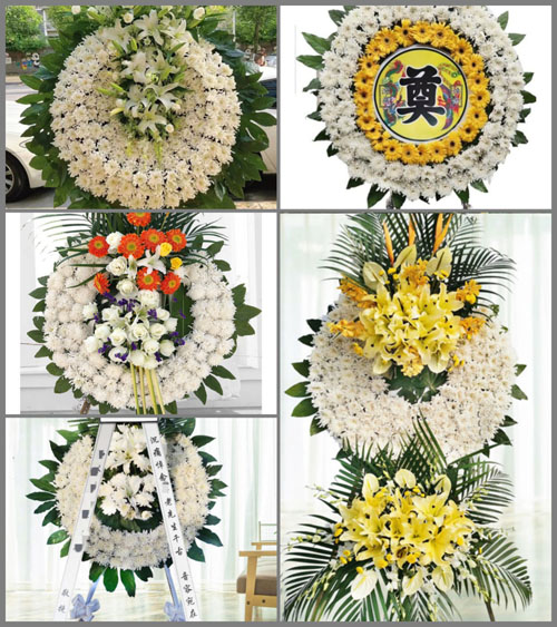 湖北黄冈市黄梅县蔡山镇黄泥塘村花圈速递